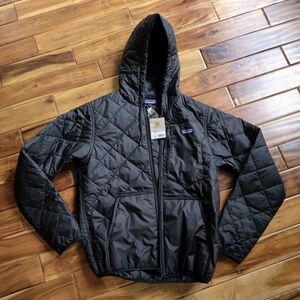 Patagonia Black Quilted Hooded Jacket